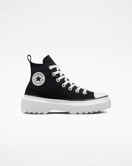 Dívčí Boty Na Platformy Converse Chuck Taylor All Star Lugged Lift Platene Vysoké Černé Bílé | CZ UWHF18